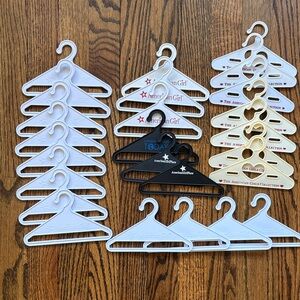 American Girl Doll Hangers in White, Black, and Cream